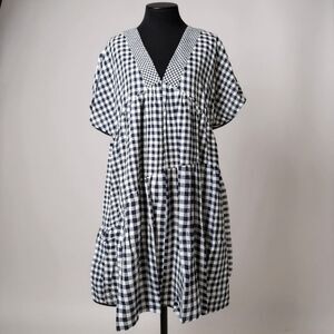 Anthropologie 11.1 TYLHO Blue Gingham Dress – Size Medium – NWT